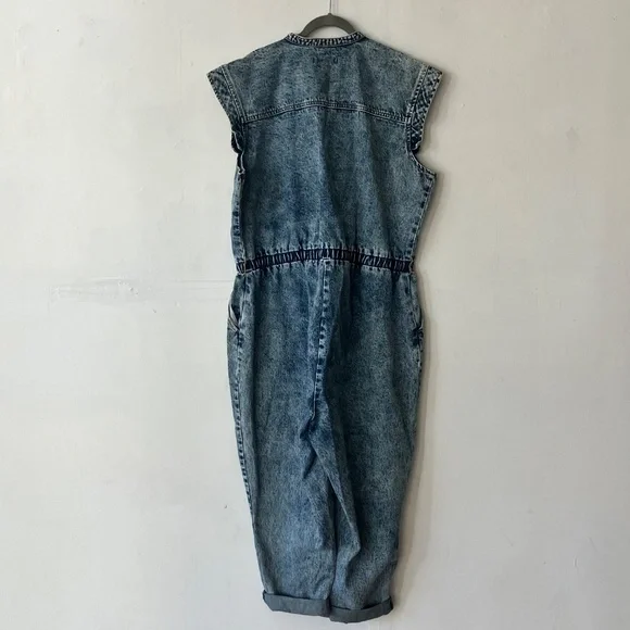 JustFab Acid Wash Jumpsuit - Picture 9 of 14